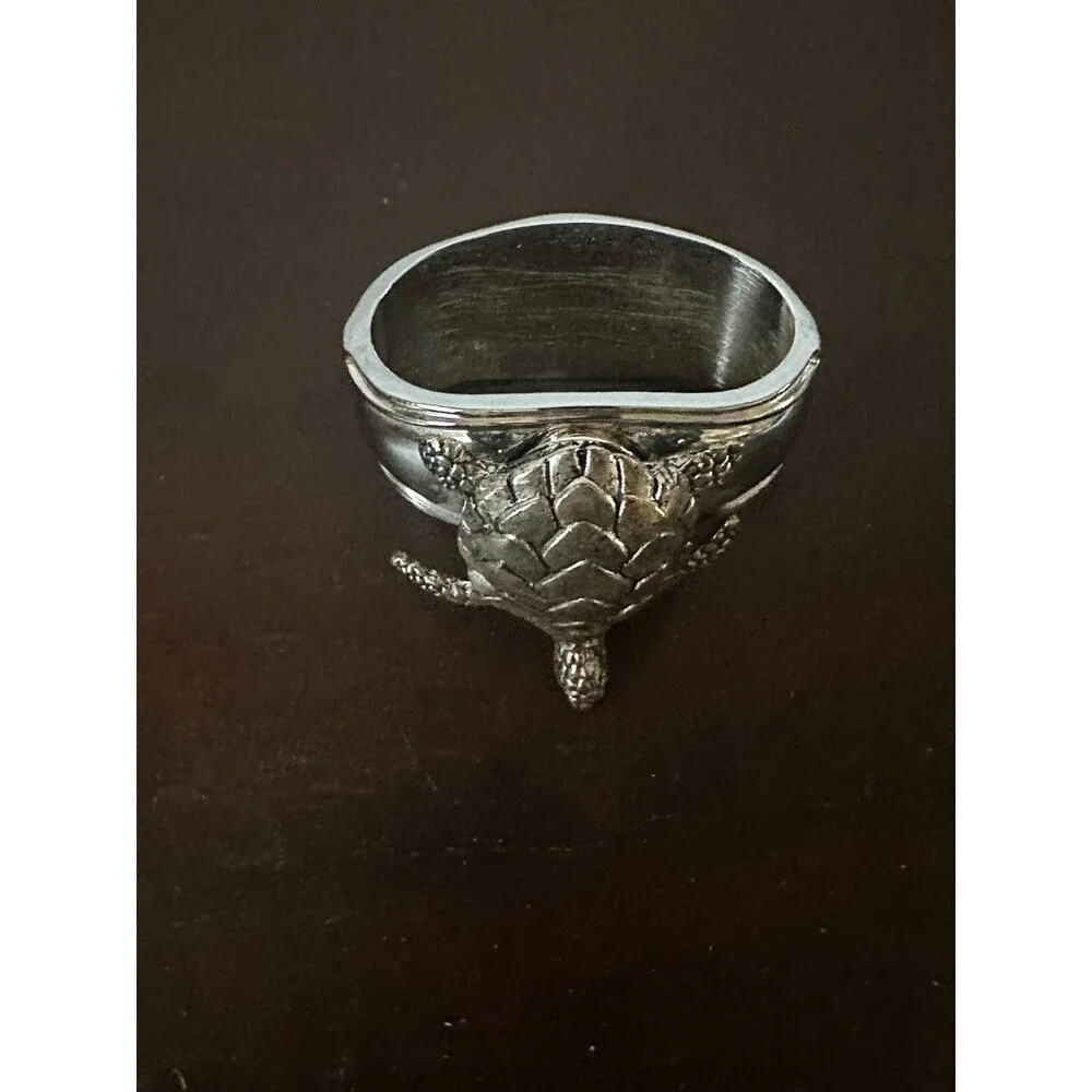Hans Turnwald Silver Plated Turtle Seahorse Starfish Seashell Napkin Rings